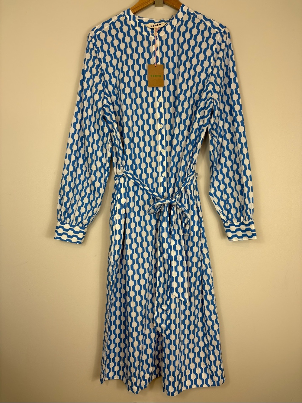 NWT Boden Collarless Midi Shirt Dress Sz 16-18L - Picture 3 of 11